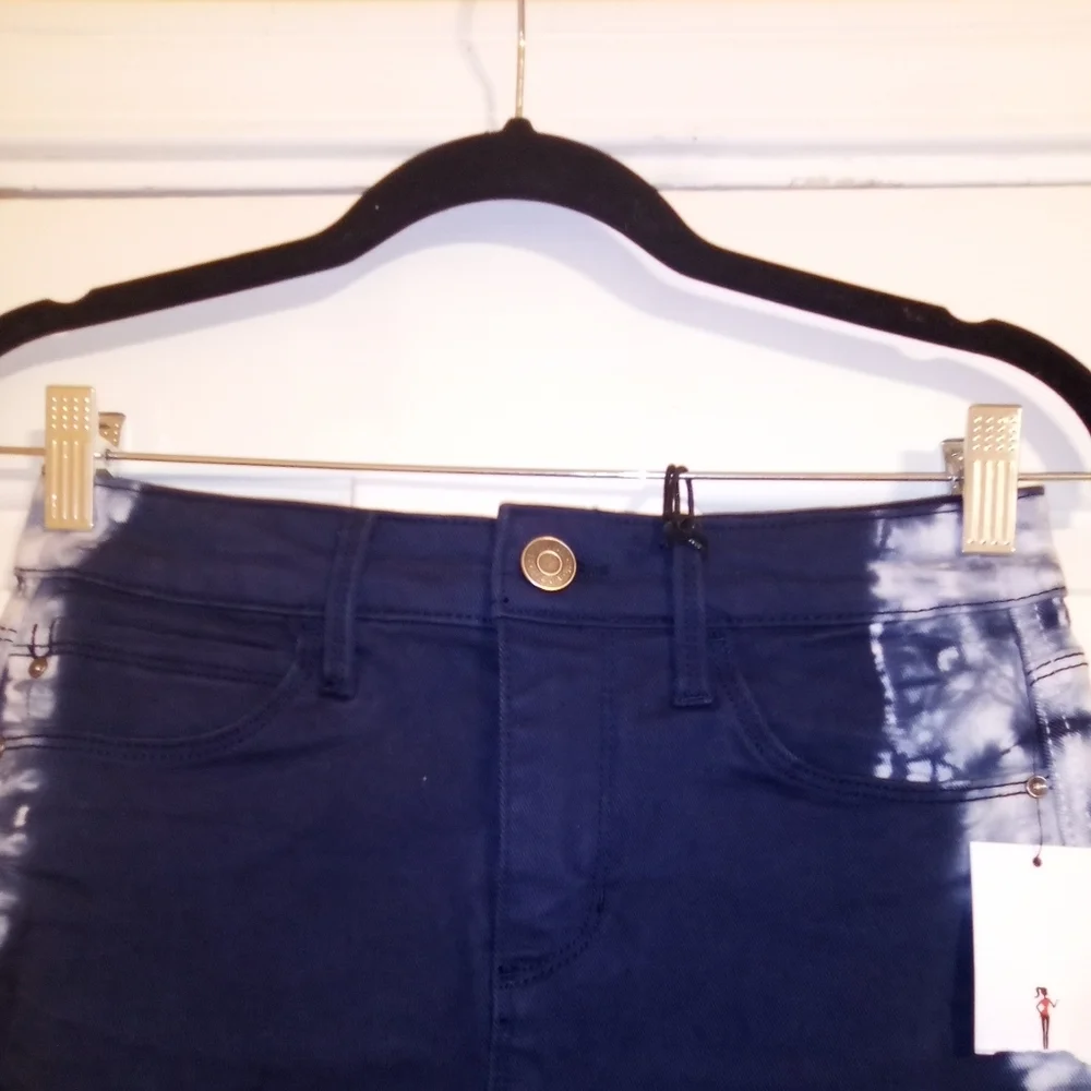 Skinnygirl Navy and White Tie-Dye Pencil Skirts Size Small - Picture 2 of 4